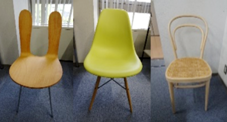 3種類の椅子