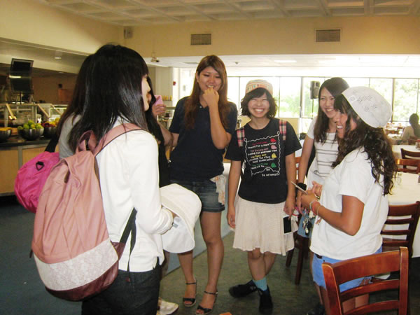 Dining Hall with Pitzer students