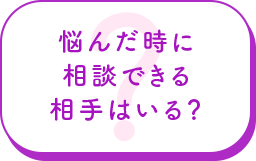 悩んだ時に相談できる相手はいる？